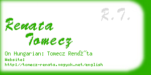 renata tomecz business card